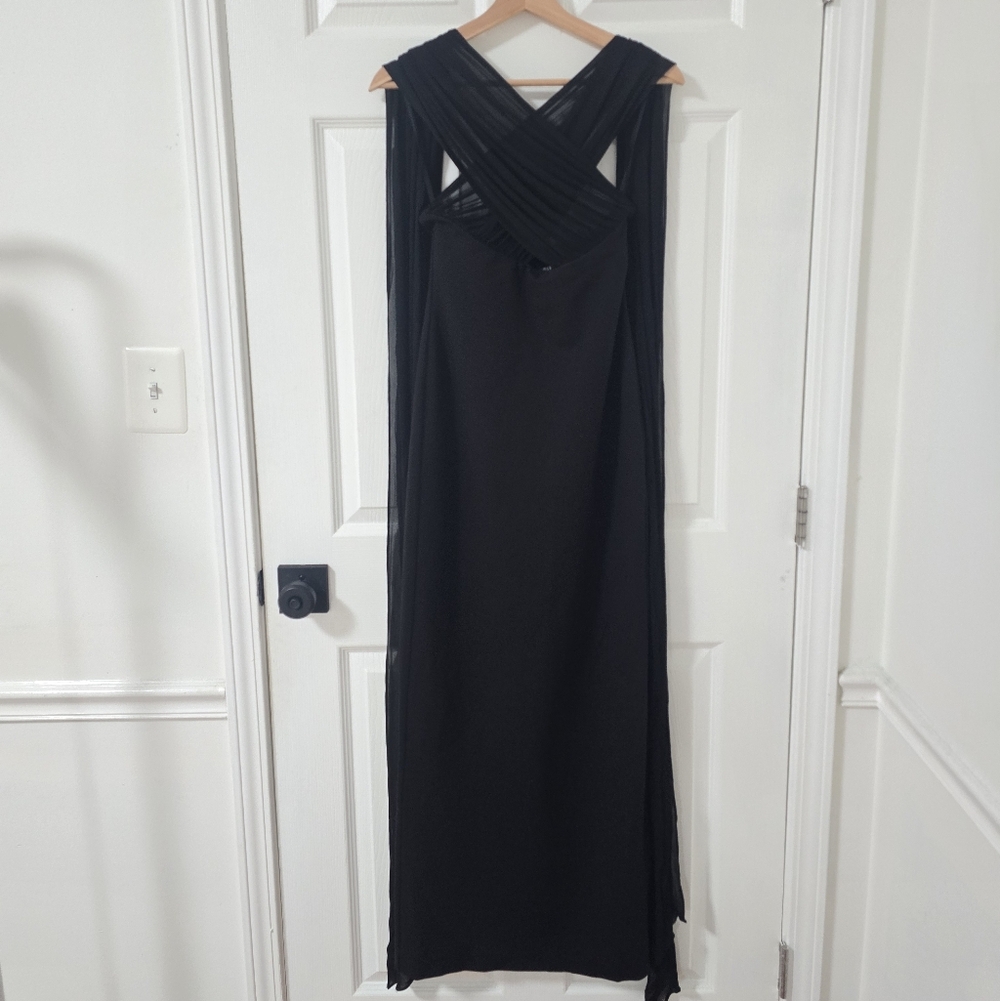 Helsa The Amber Sheer Bodice Maxi Dress In Black Size S - Picture 6 of 12